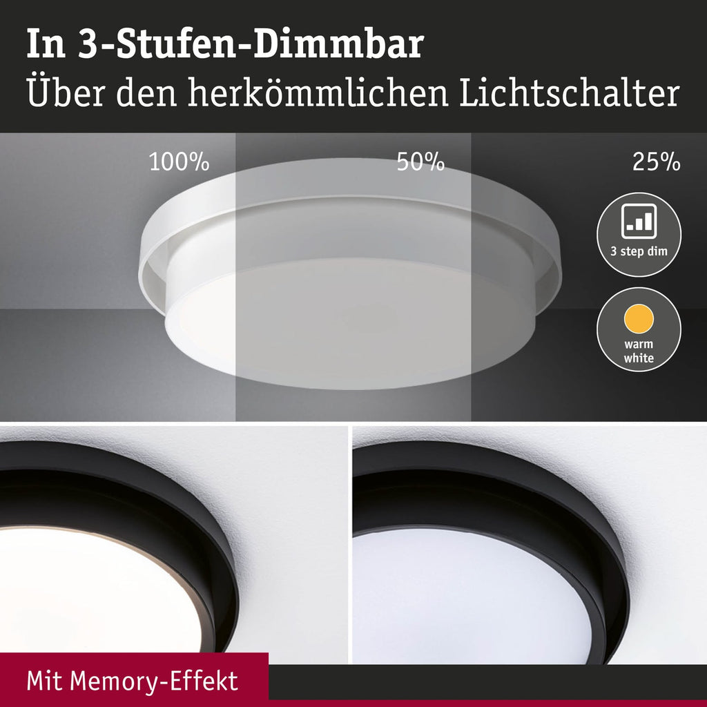 LED taklampe Malik dimbar hvit detalj av overflate