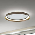LED taklampe Manta aluminium bronse Ø45 cm forfra