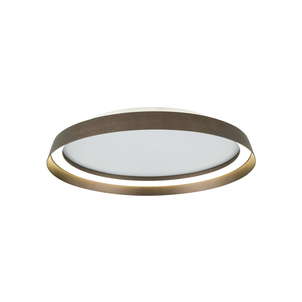 LED taklampe Manta aluminium bronse Ø45 cm montert i rom