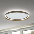 LED taklampe Manta dimbar aluminium bronse Ø60 cm forfra