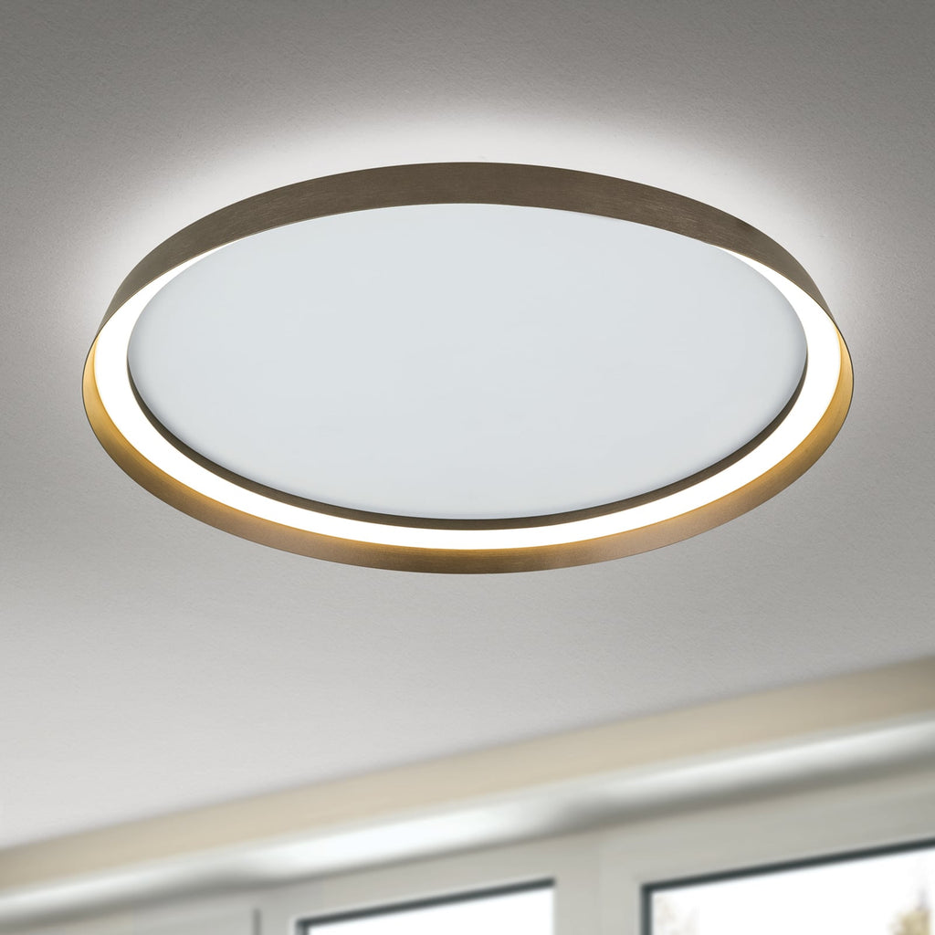 LED taklampe Manta dimbar aluminium bronse Ø60 cm bakside
