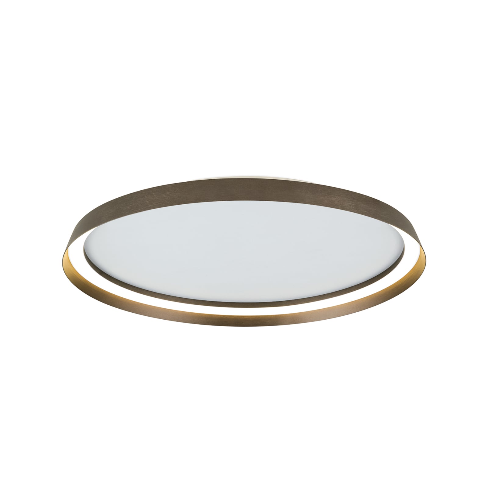 LED taklampe Manta dimbar aluminium bronse Ø60 cm montert