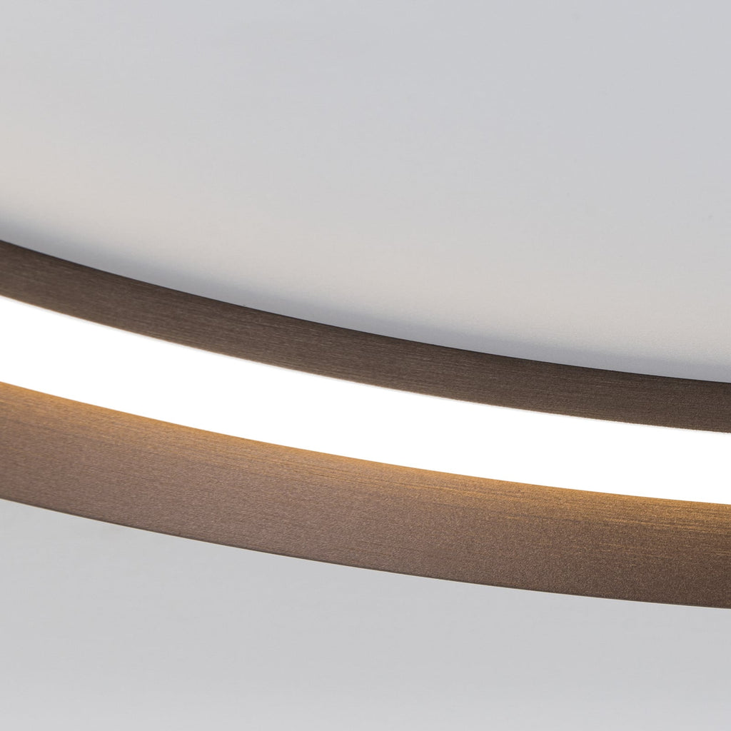 LED taklampe Manta dimbar aluminium bronse Ø60 cm side
