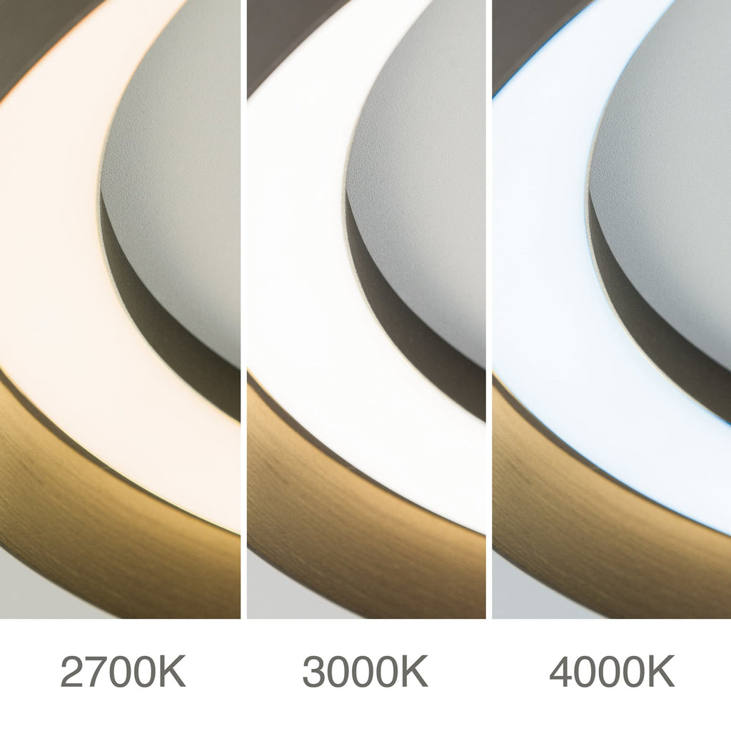 LED taklampe Manta dimbar aluminium bronse Ø60 cm installasjon