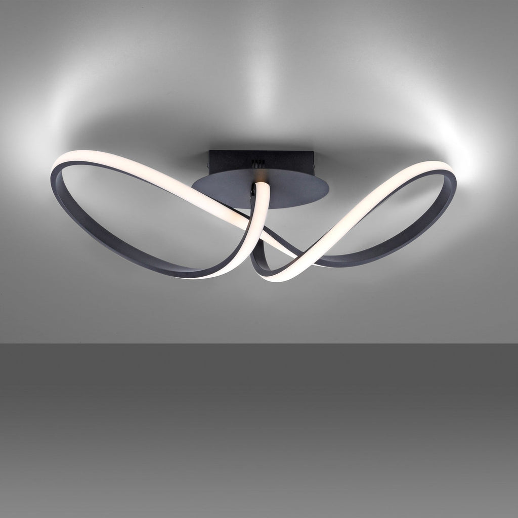 LED taklampe Maria dimbar svart aluminium 61 cm bakside