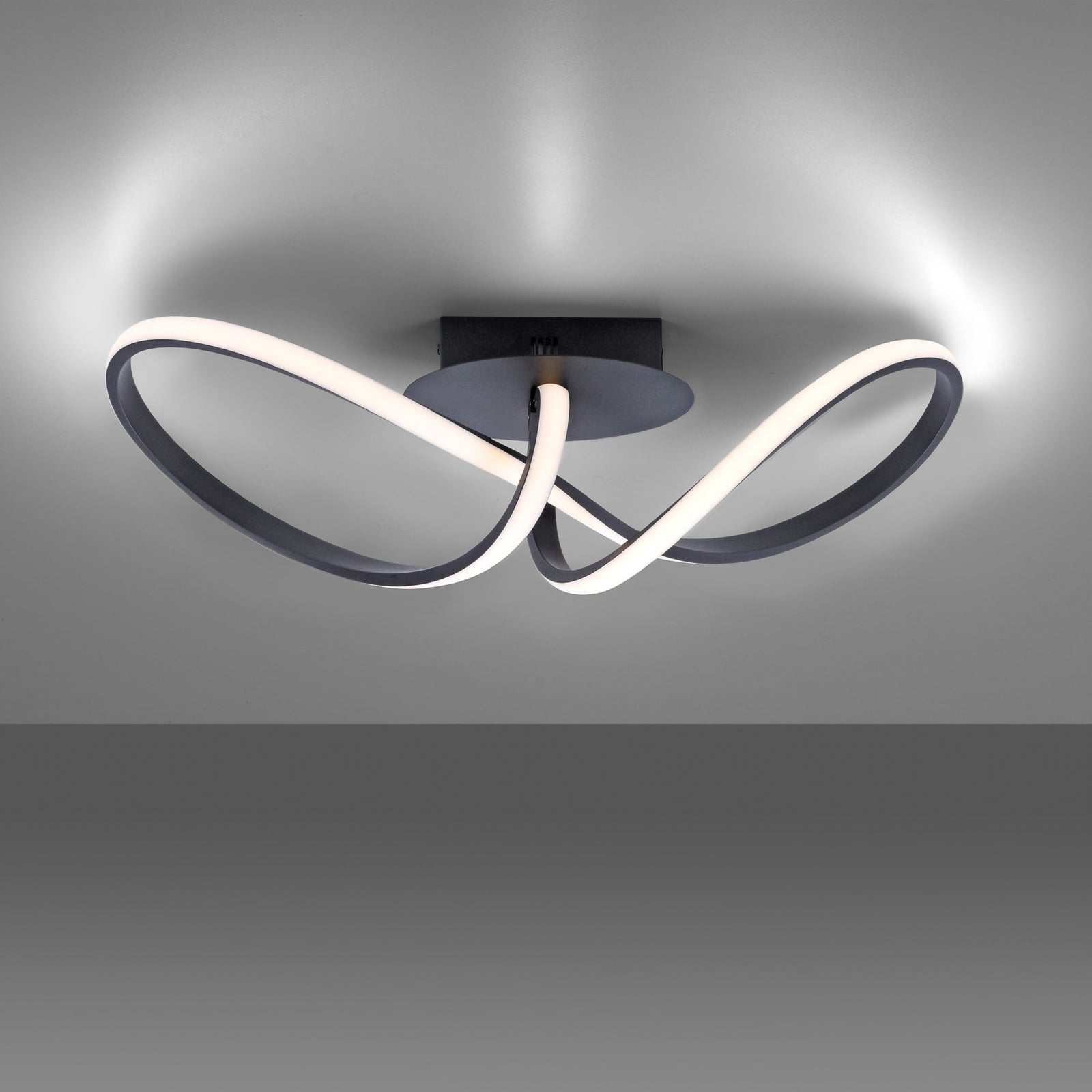 LED taklampe Maria dimbar svart aluminium 61 cm bakside