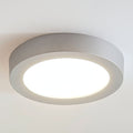 LED taklampe Marlo rund sølv/hvit Ø25,2 cm forfra