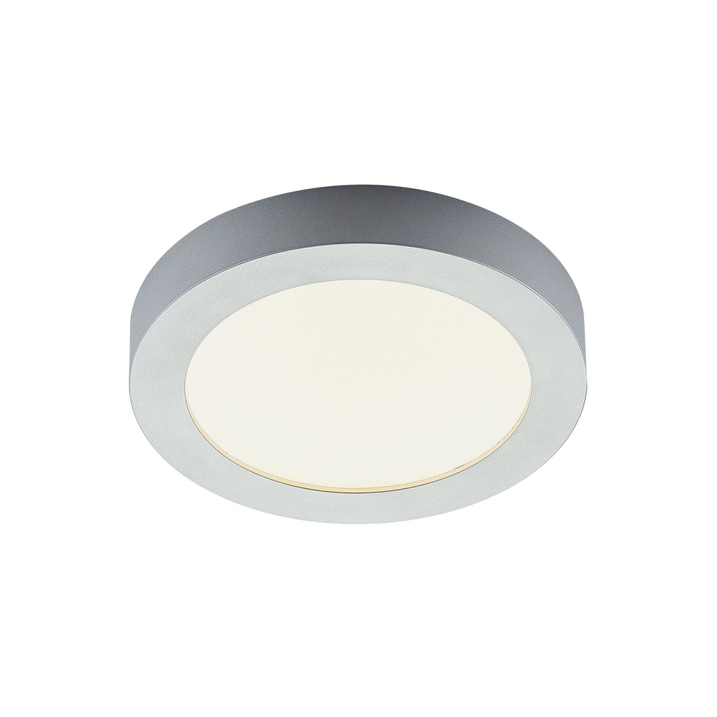 LED taklampe Marlo rund sølv/hvit Ø25,2 cm montert i tak