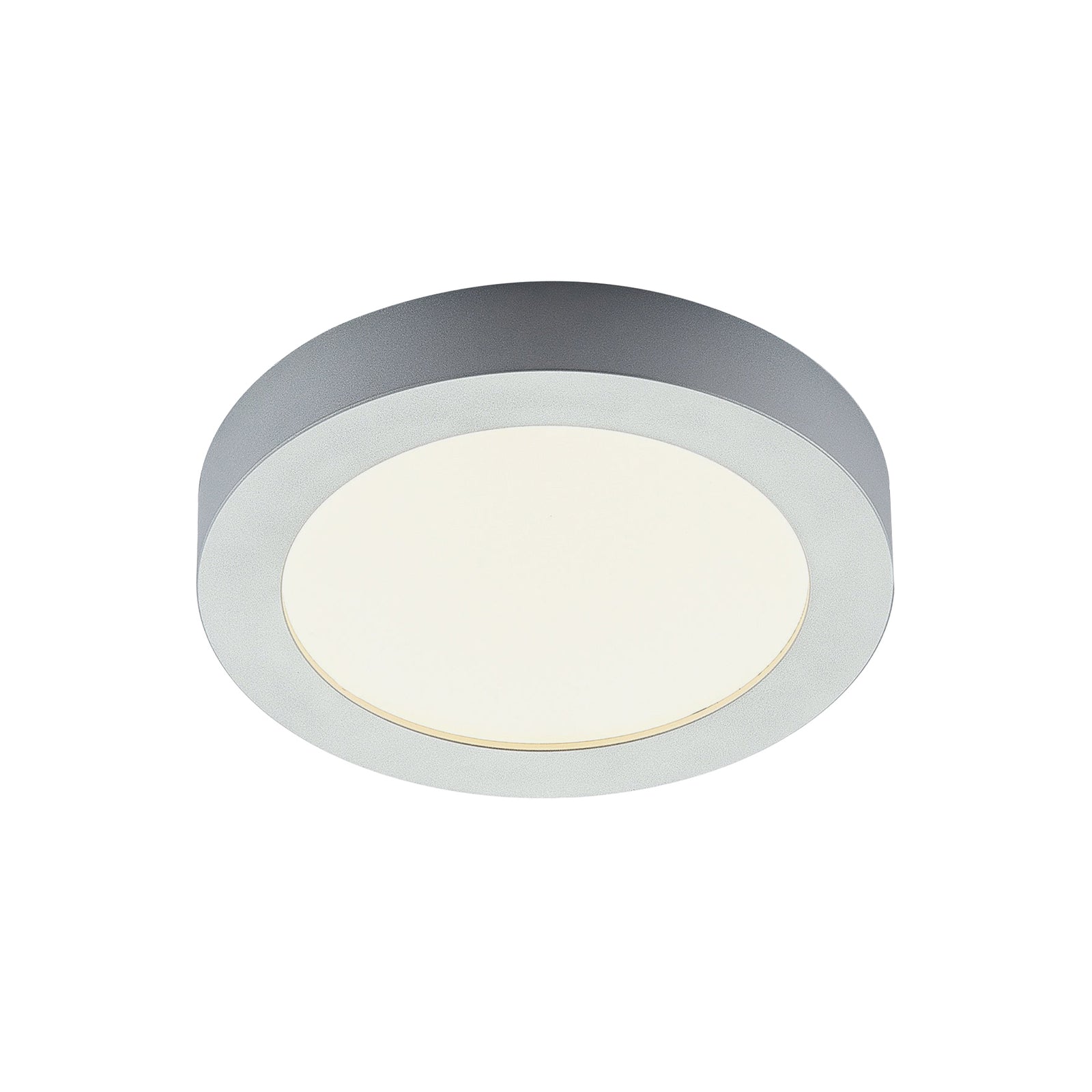 LED taklampe Marlo rund sølv/hvit Ø25,2 cm montert i tak