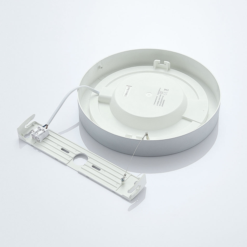 LED taklampe Marlo rund sølv/hvit Ø25,2 cm oversikt