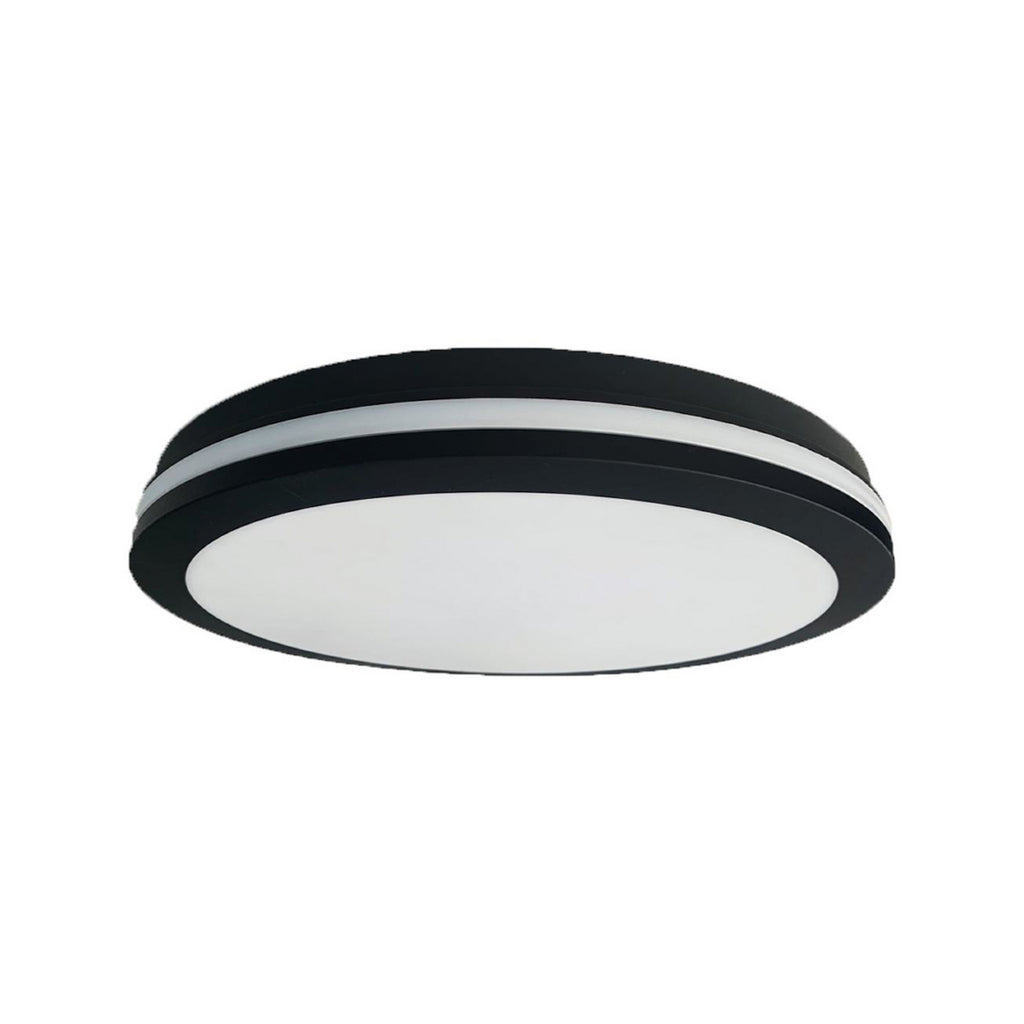 LED taklampe Marlon svart plast Ø40 cm forfra