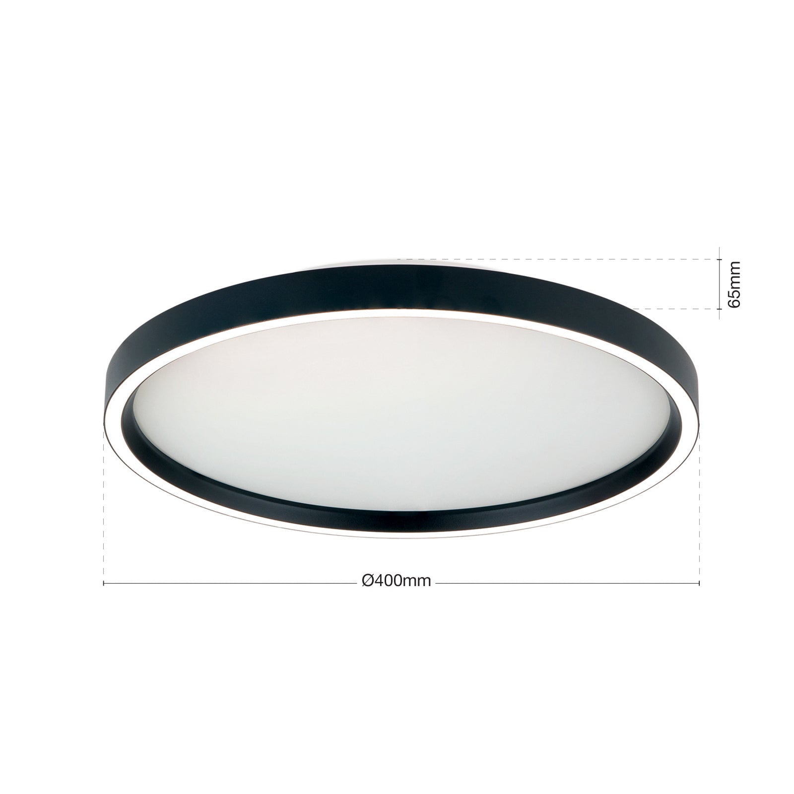 LED taklampe MASCA svart aluminium Ø40 cm CCT dimbar detalj