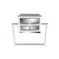 LED taklampe med bevegelsessensor krom/aluminium 26x36 cm forfra