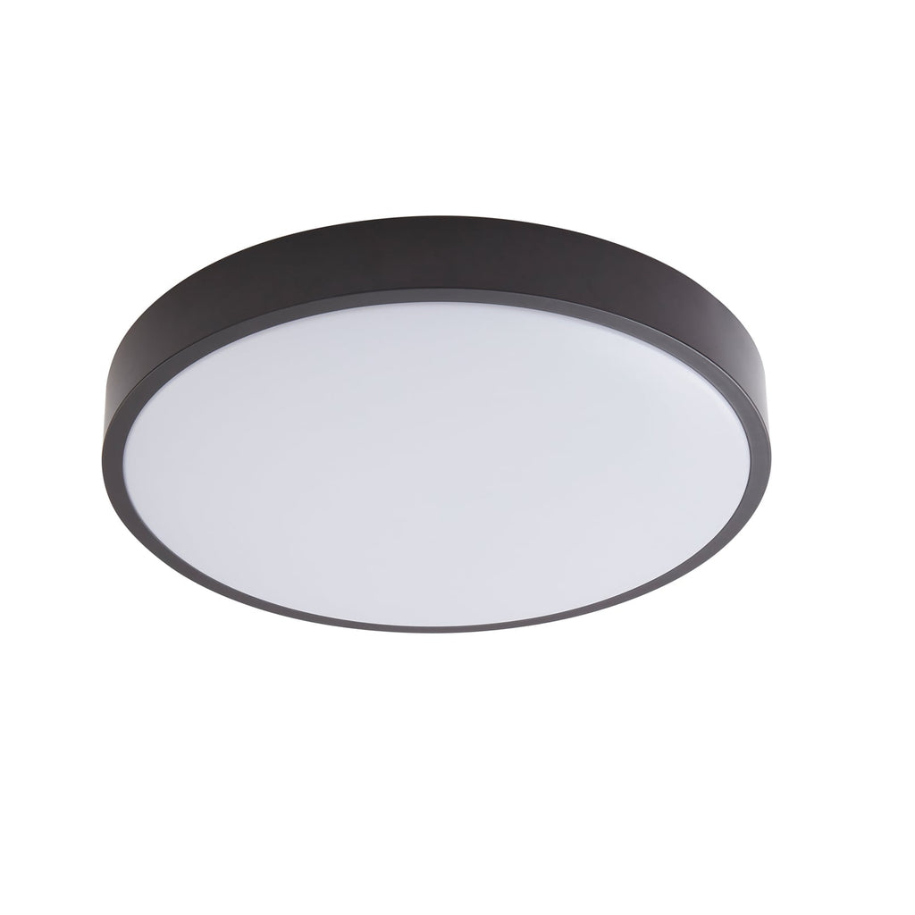 LED taklampe Medon svart metall Ø38 cm IP44 detalj av diffusor