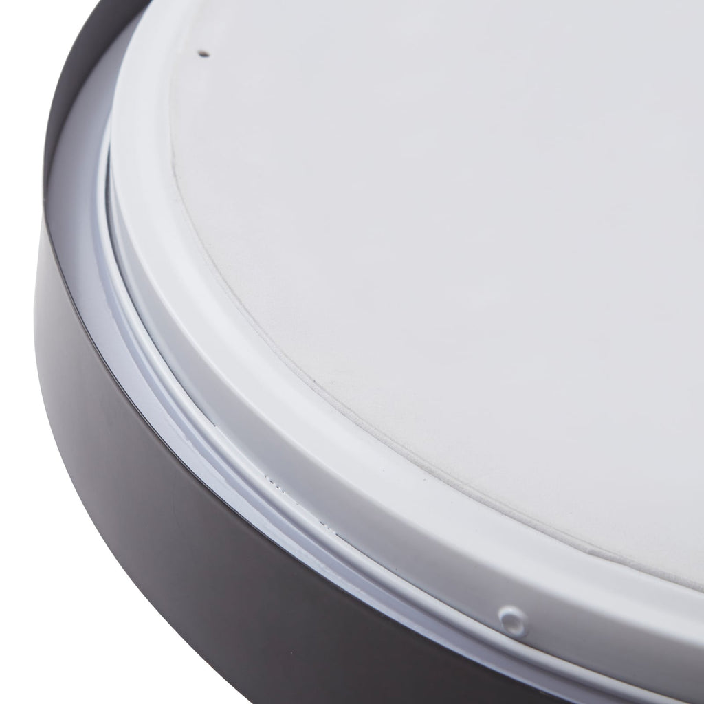 LED taklampe Medon svart metall Ø38 cm IP44 lys spredd i rom