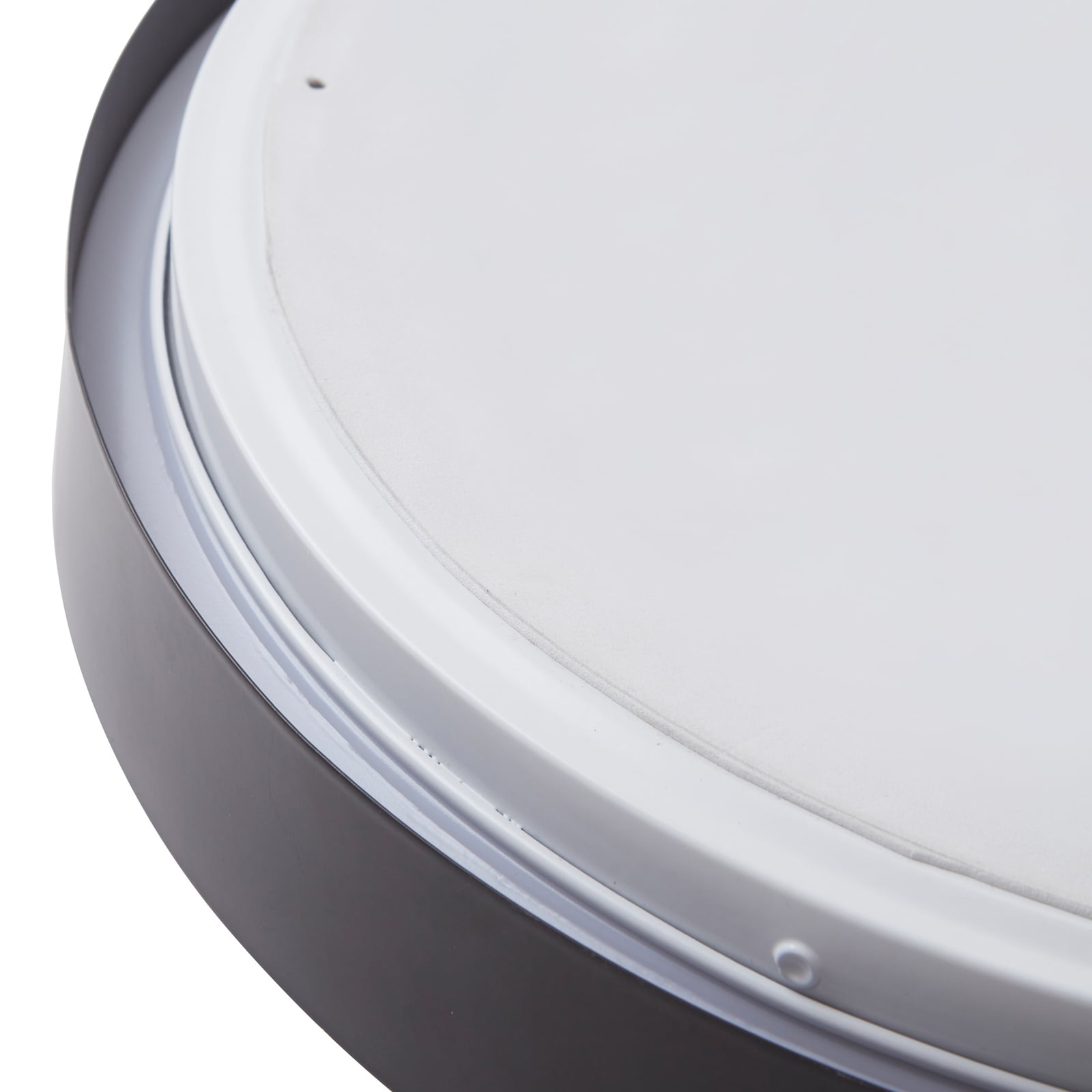 LED taklampe Medon svart metall Ø38 cm IP44 lys spredd i rom