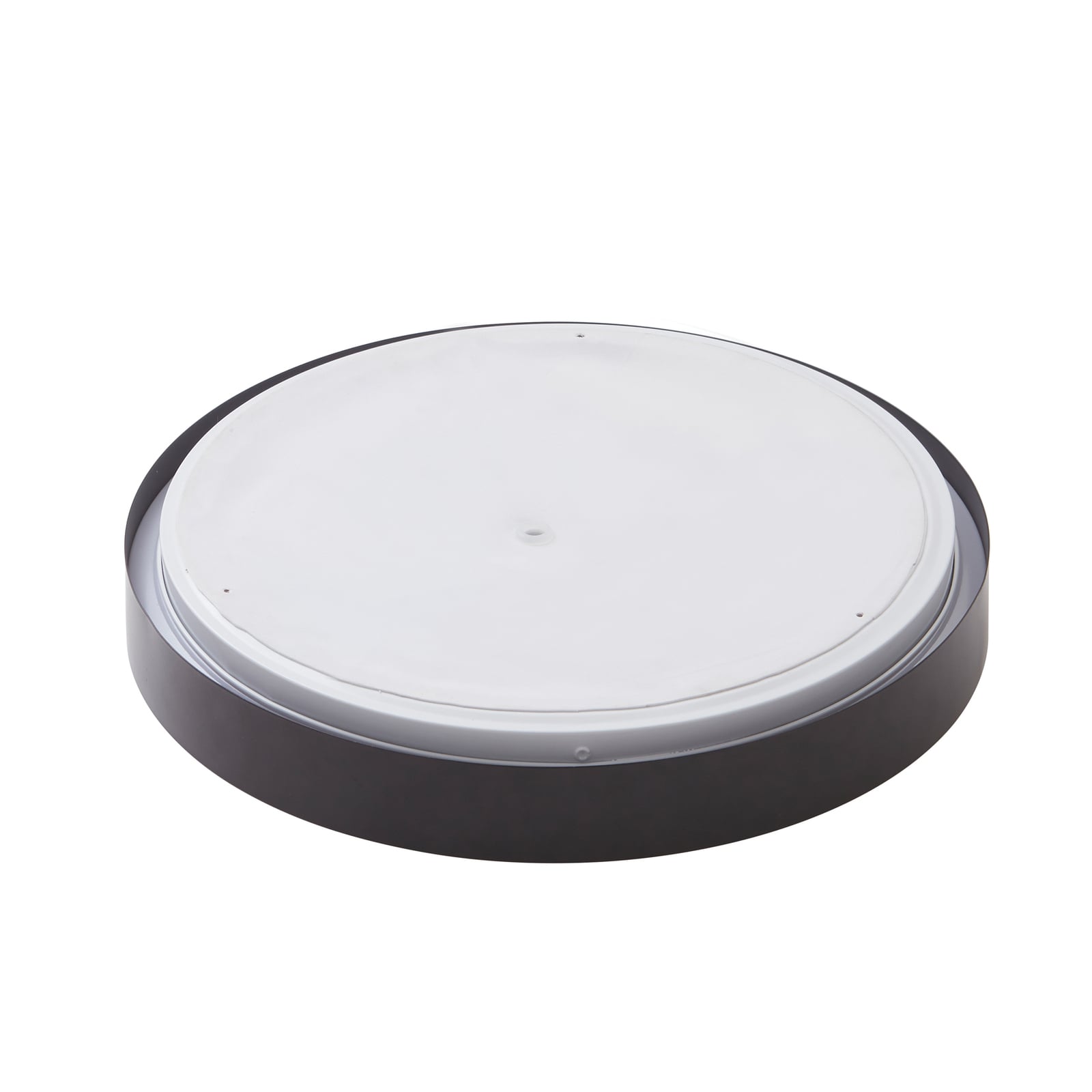 LED taklampe Medon svart metall Ø38 cm IP44 sideprofil