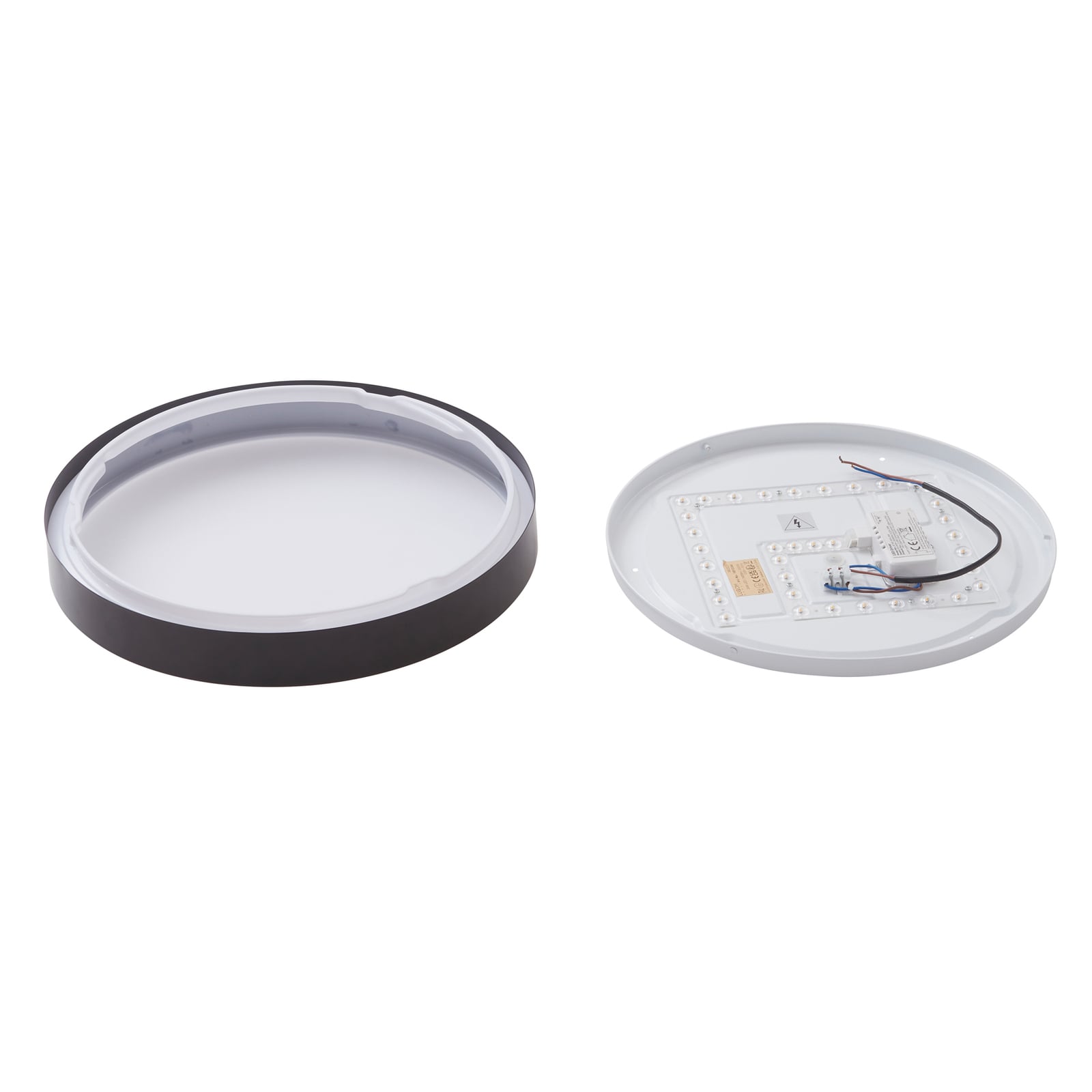LED taklampe Medon svart metall Ø38 cm IP44 synlig LED-lyskilde