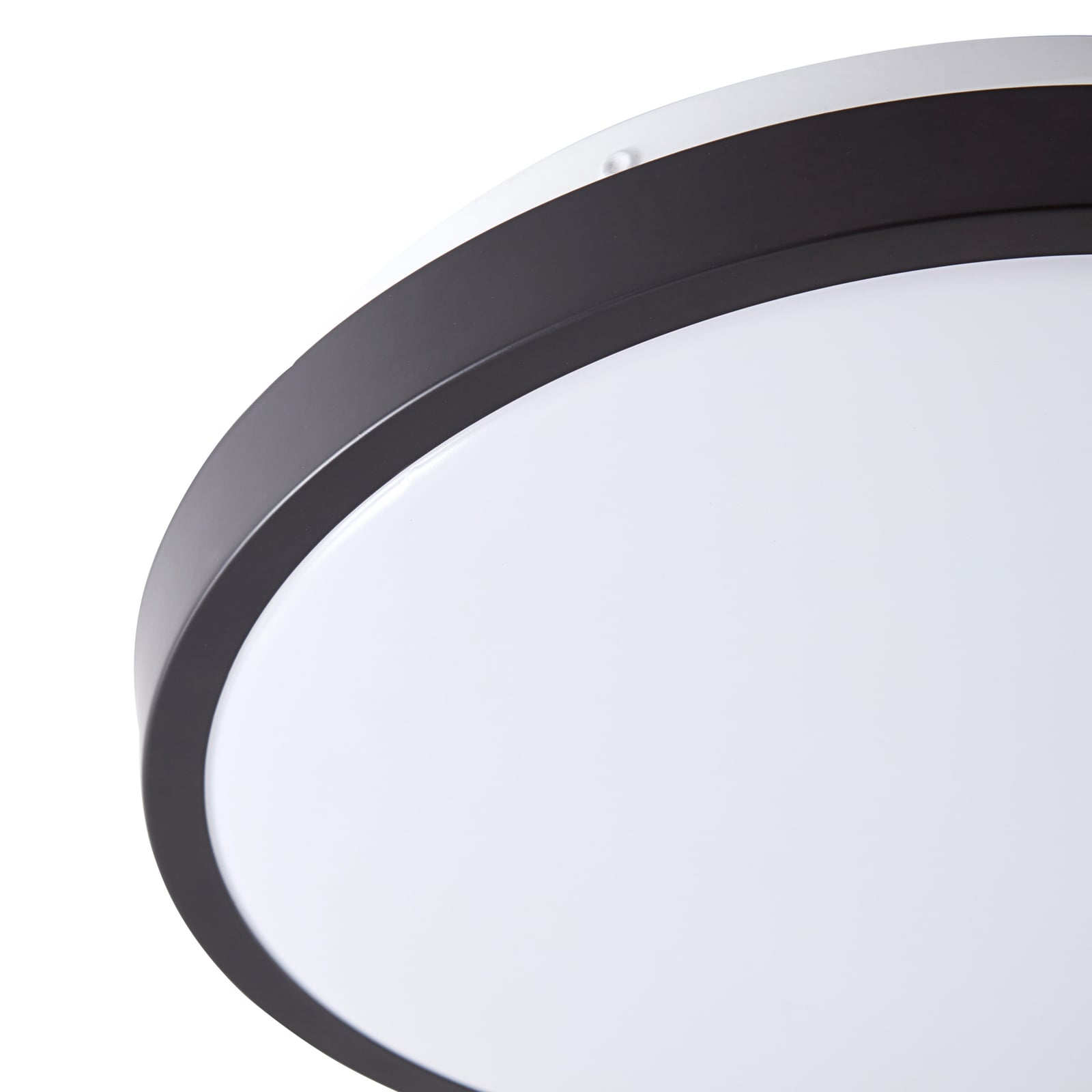 Nærbilde av LED taklampe Medon svart plast Ø29 cm IP44