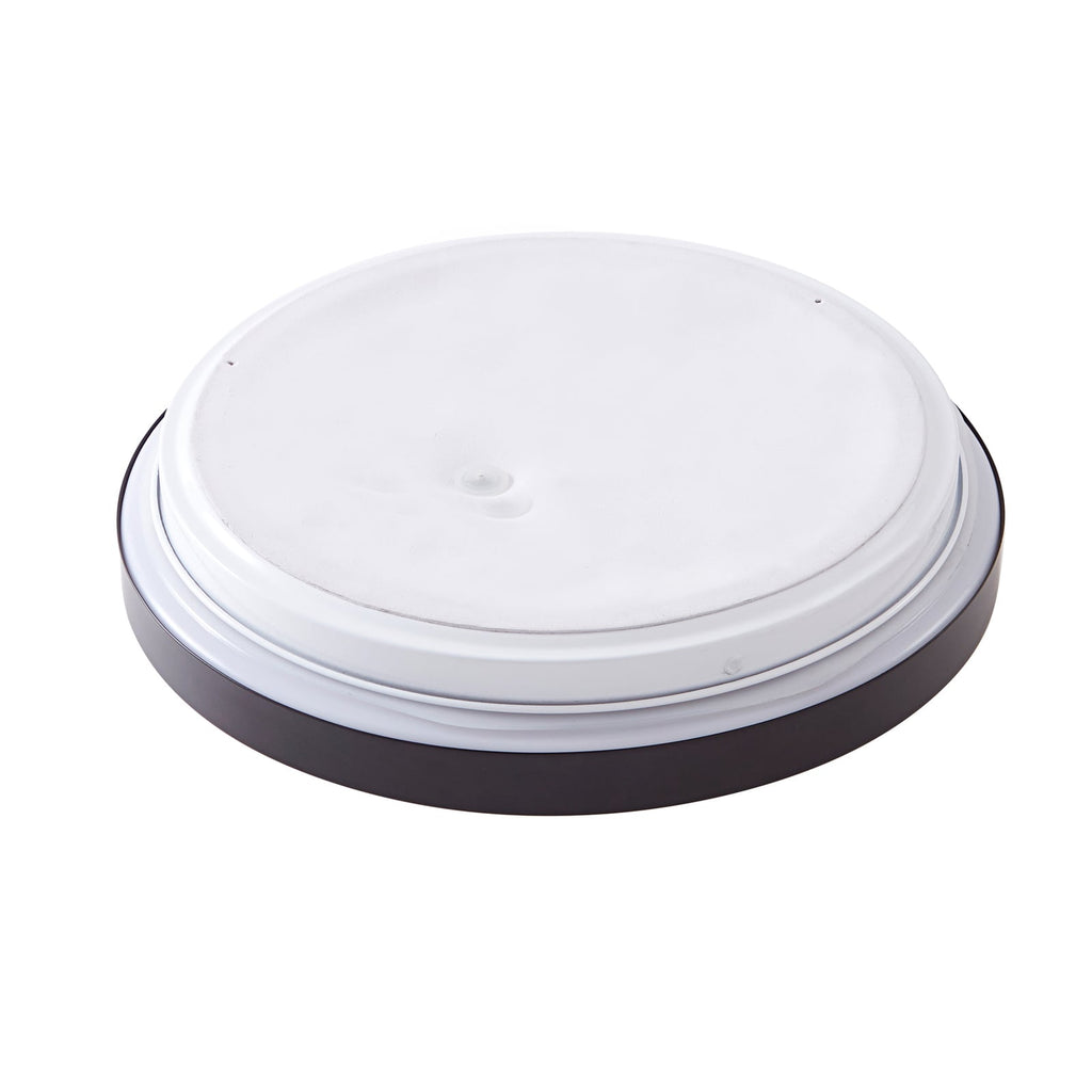 Underside av LED taklampe Medon svart plast Ø29 cm IP44