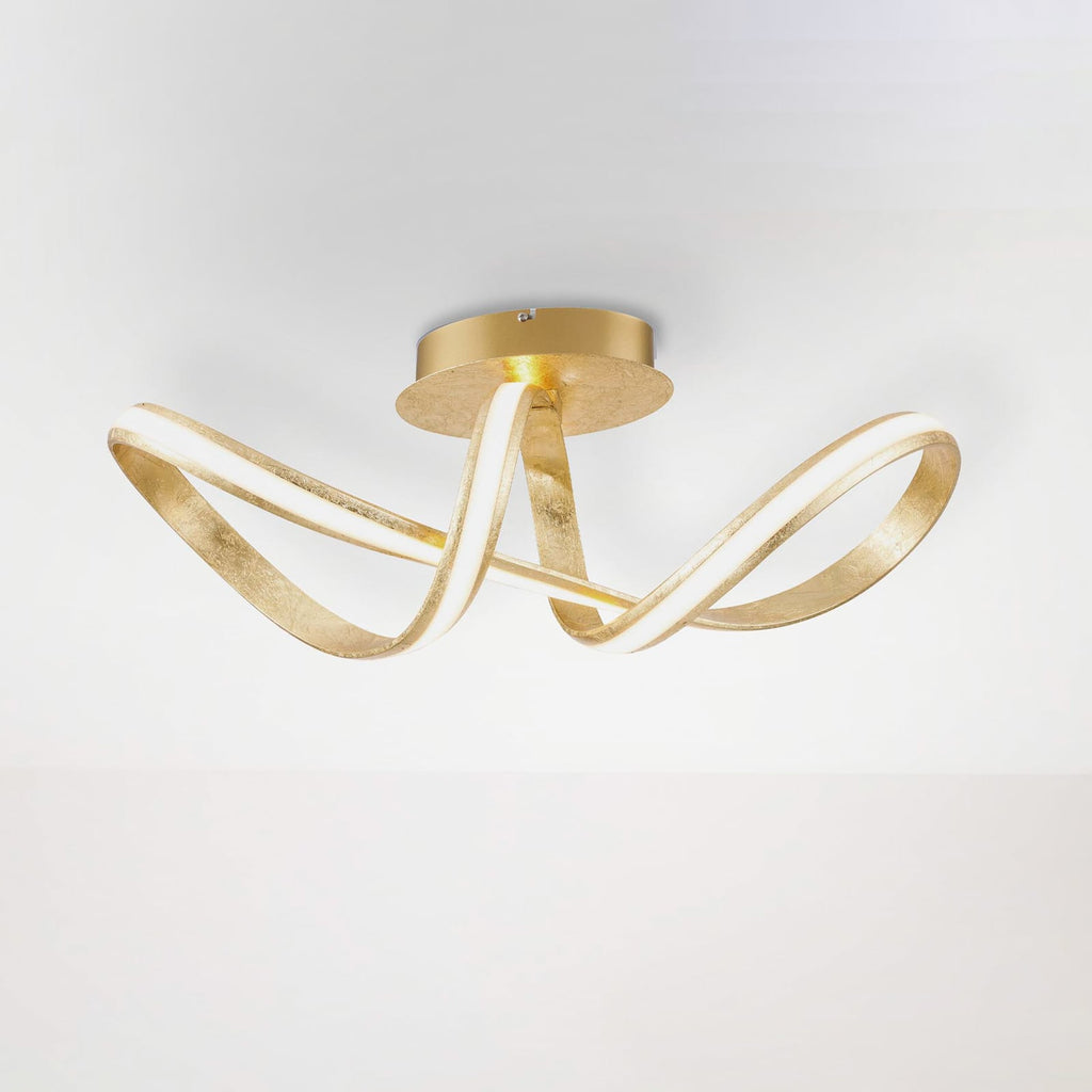 LED taklampe Melinda dimbar gull 64 cm forfra