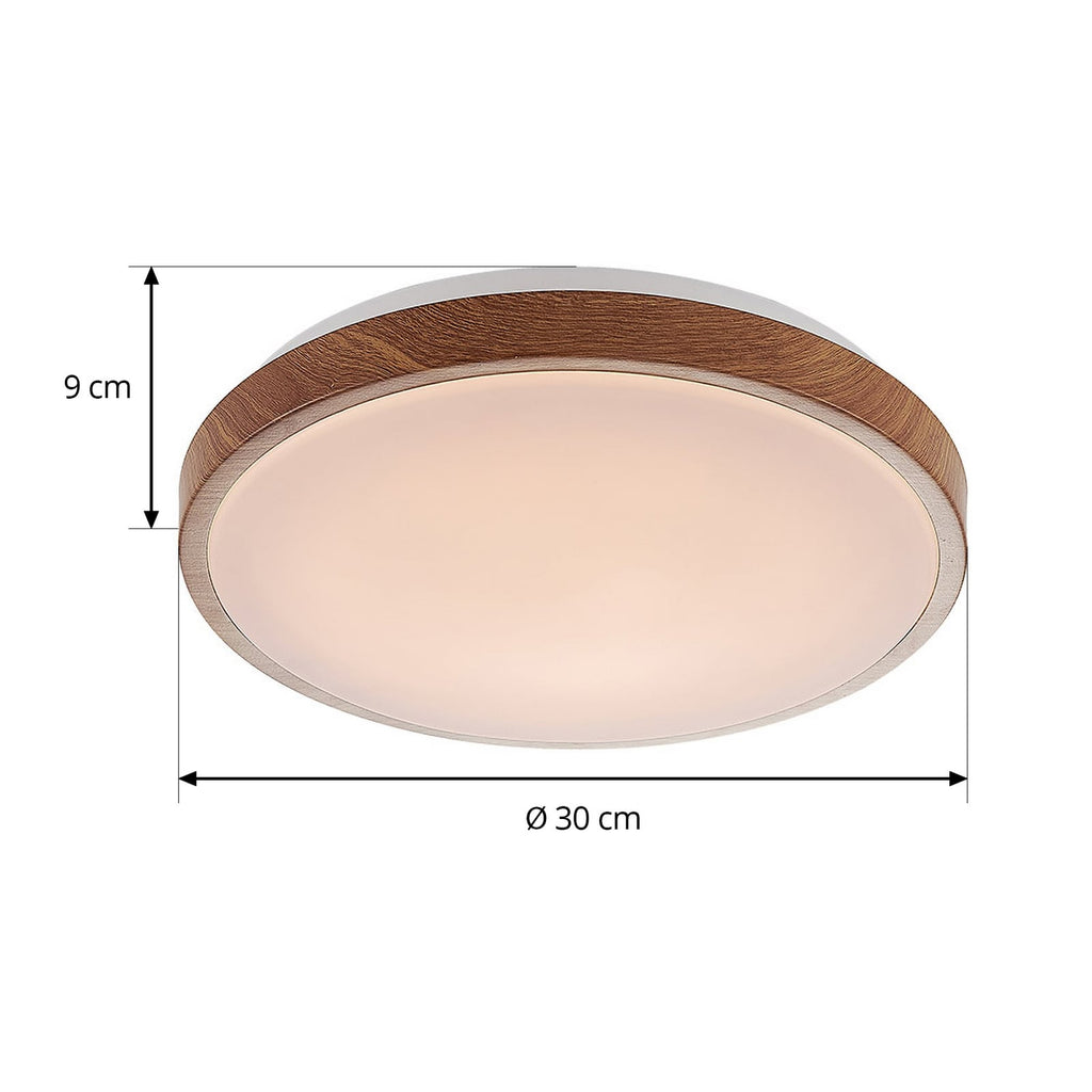 LED taklampe Mendosa rund treoptikk Ø30 cm detalj