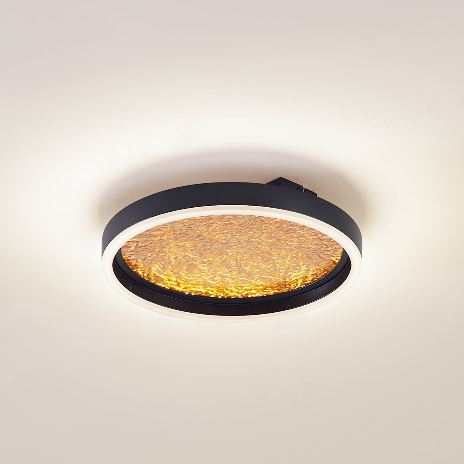 LED taklampe Menulis svart/gull dimbar forfra