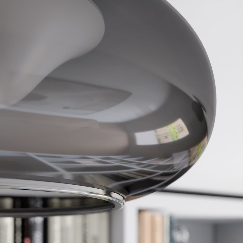 LED taklampe Mijo røykgrå glass nærbilde