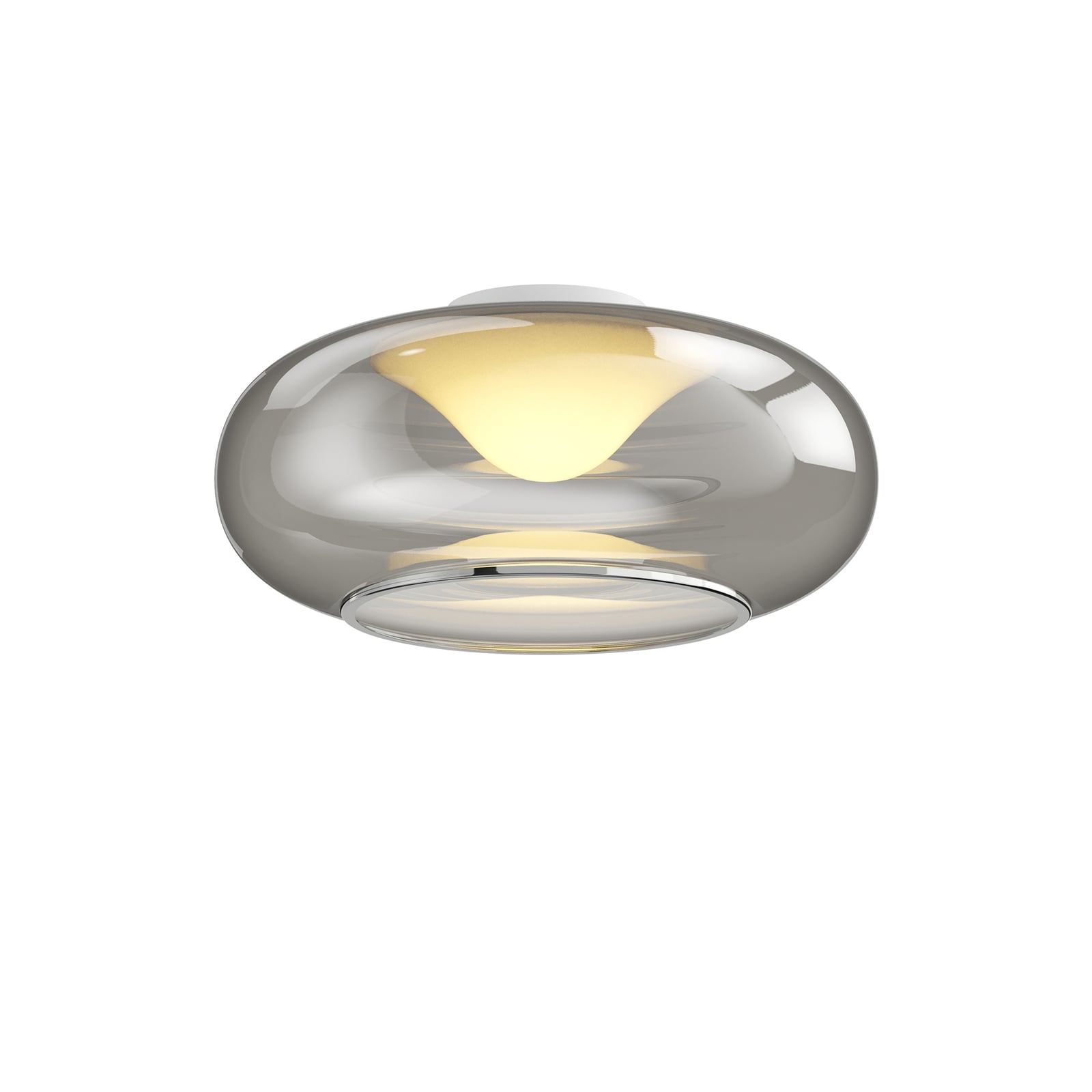 LED taklampe Mijo røykgrå glass side