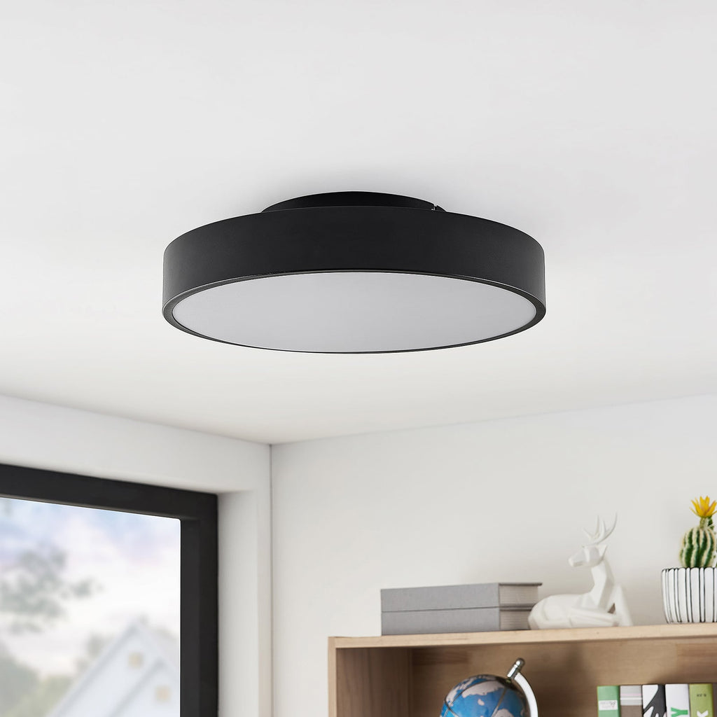 LED taklampe Milada dimbar CCT Ø40 cm svart bakside