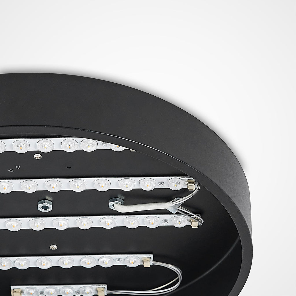 LED taklampe Milada dimbar CCT Ø40 cm svart med fjernkontroll - Lindby