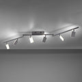 LED taklampe Mira 6-lys dimbar CCT fjernkontroll aluminium forfra