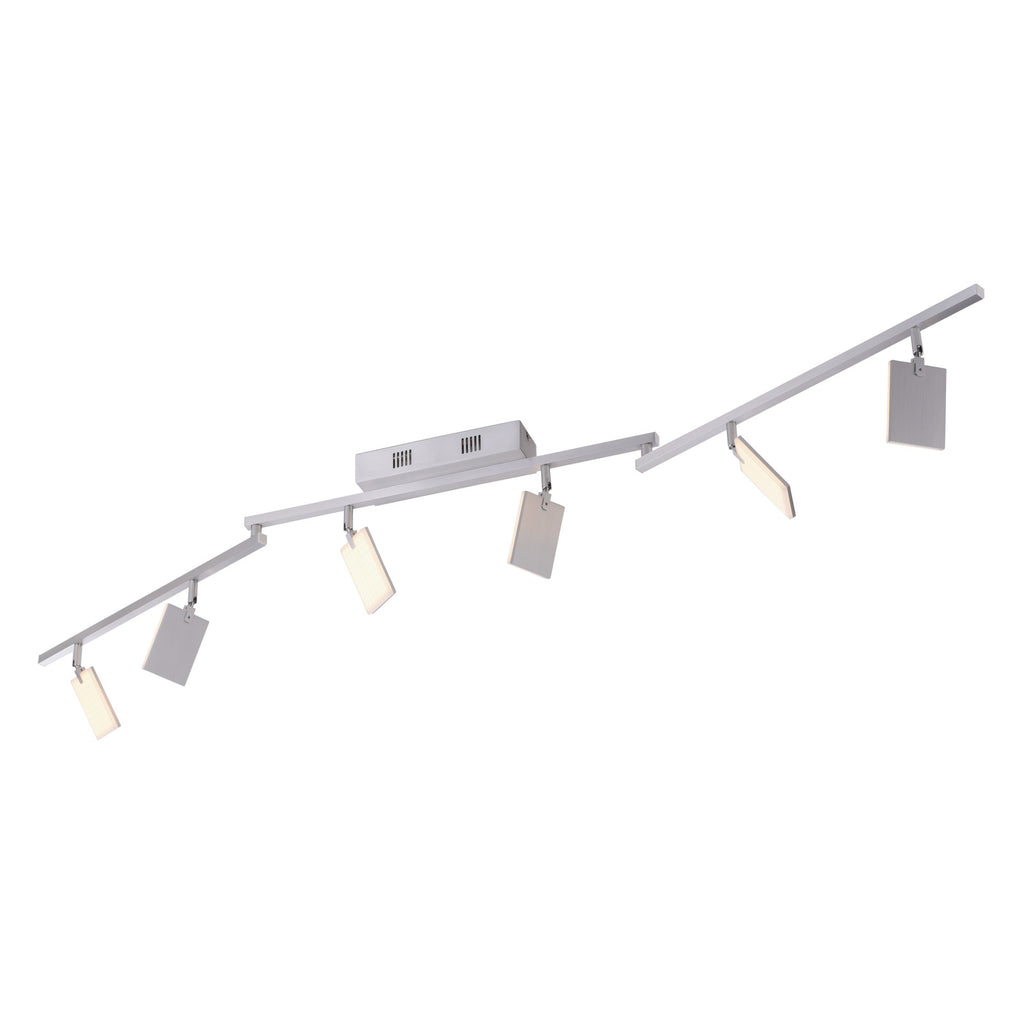 Detalj av LED taklampe Mira 6-lys dimbar CCT fjernkontroll aluminium