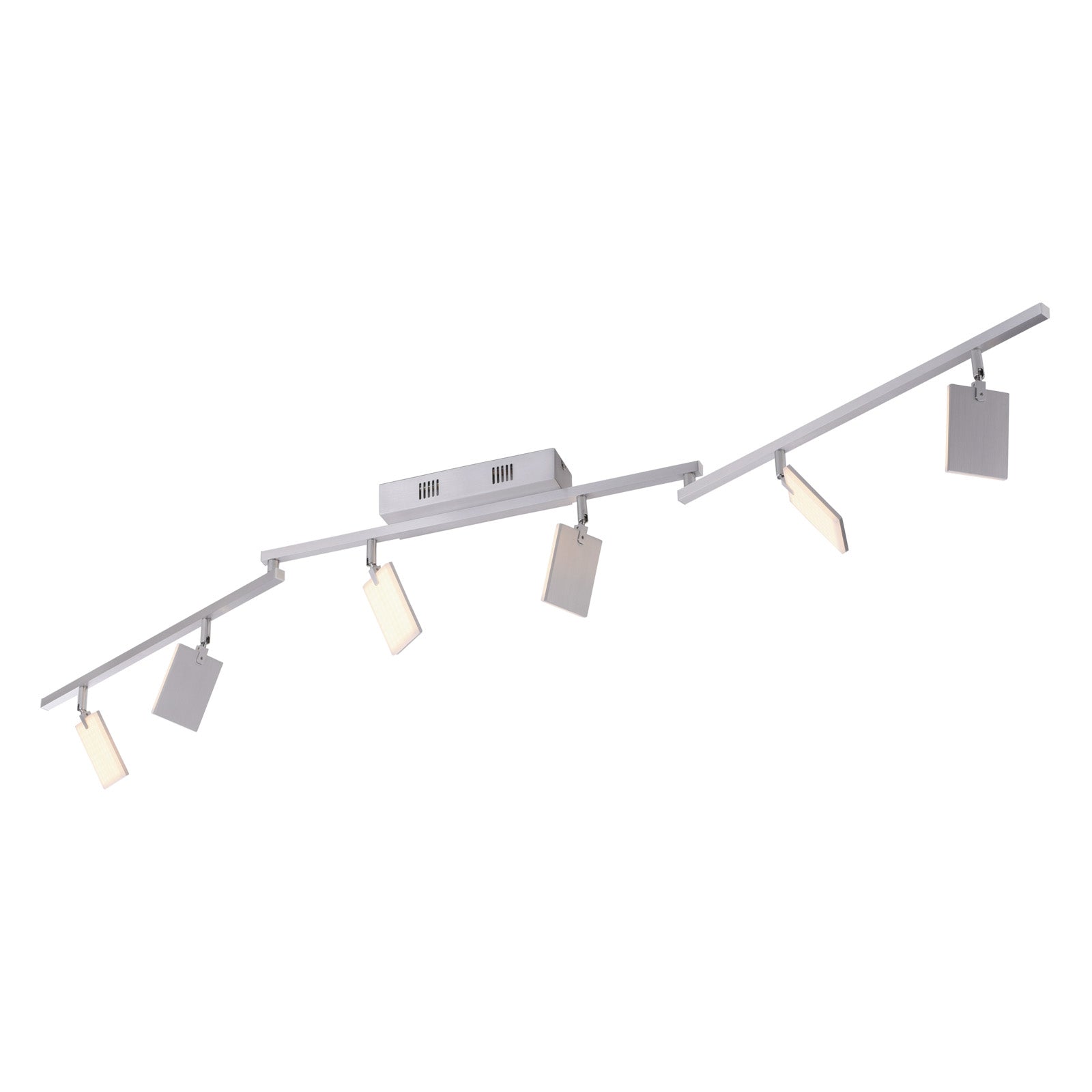 Detalj av LED taklampe Mira 6-lys dimbar CCT fjernkontroll aluminium