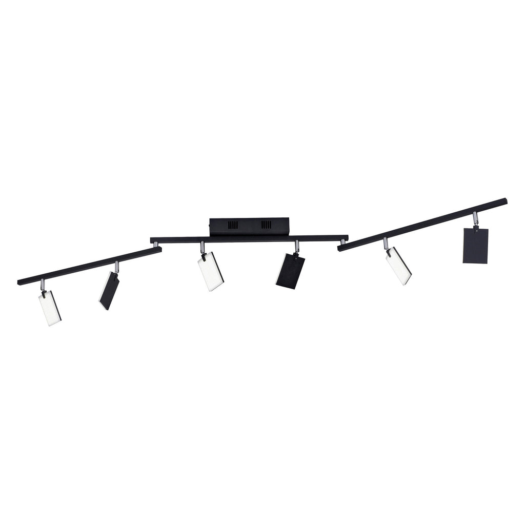 LED taklampe Mira 6-lys dimbar CCT fjernkontroll svart bakside