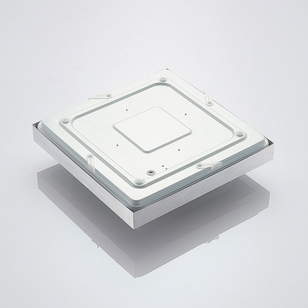 LED taklampe Mirco kvadratisk aluminium 32x32 cm 19W installasjon