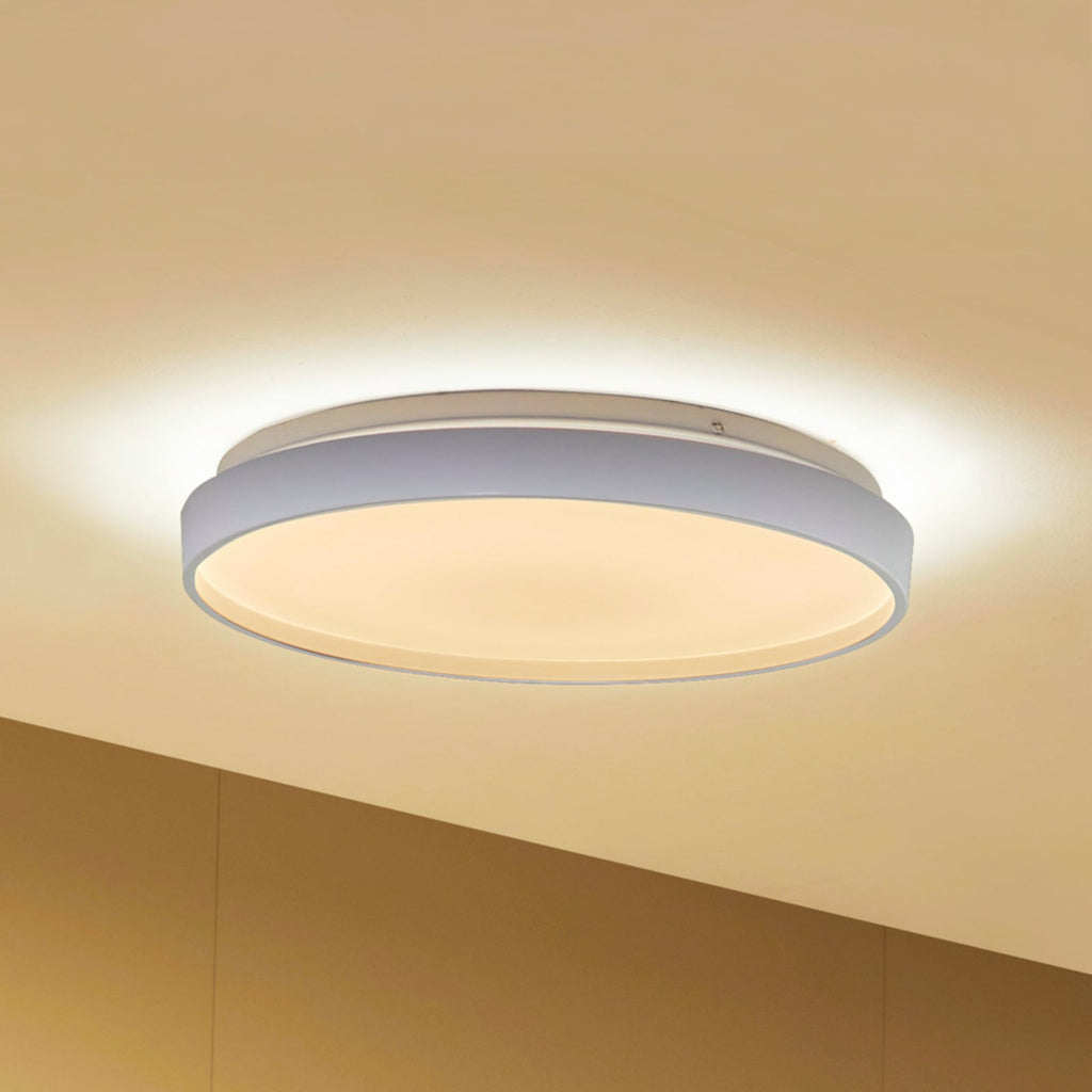 LED taklampe Mirren dimbar RGB CCT Ø38 cm hvit forfra