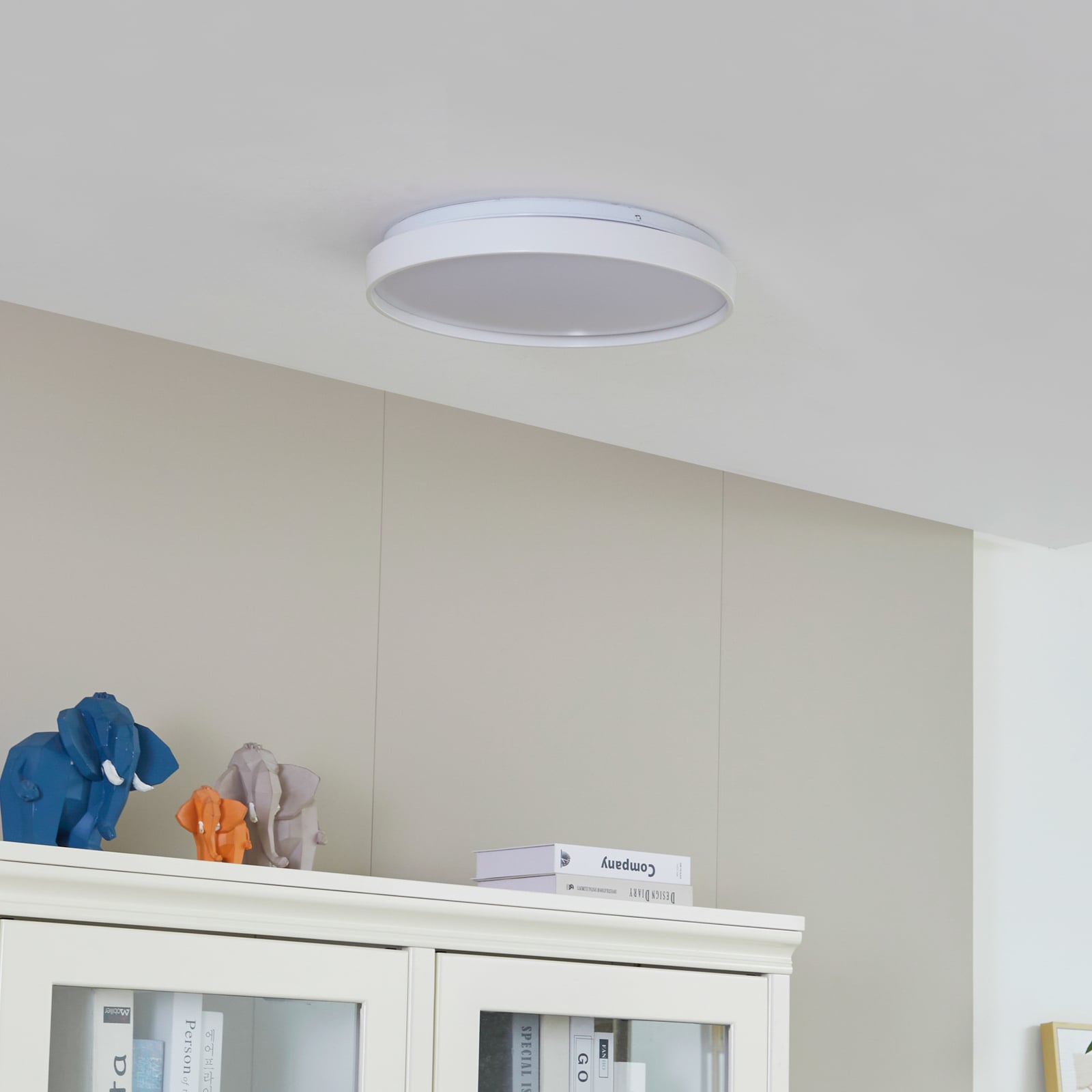 LED taklampe Mirren dimbar RGB CCT Ø38 cm hvit bakside