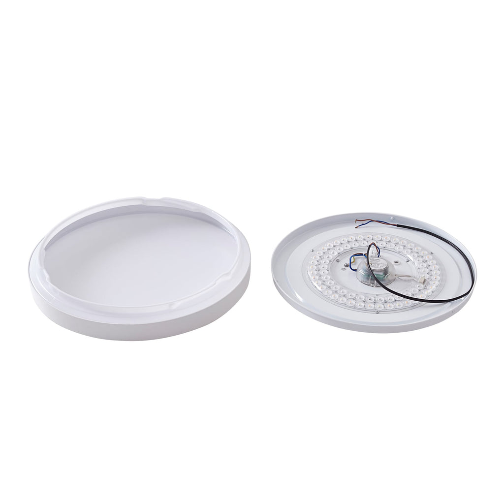 LED taklampe Mirren dimbar RGB CCT Ø38 cm hvit sideprofil