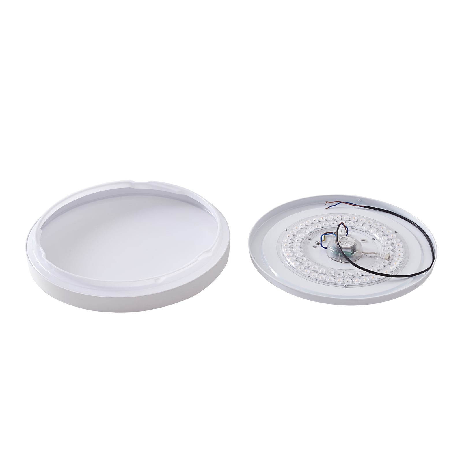 LED taklampe Mirren dimbar RGB CCT Ø38 cm hvit sideprofil