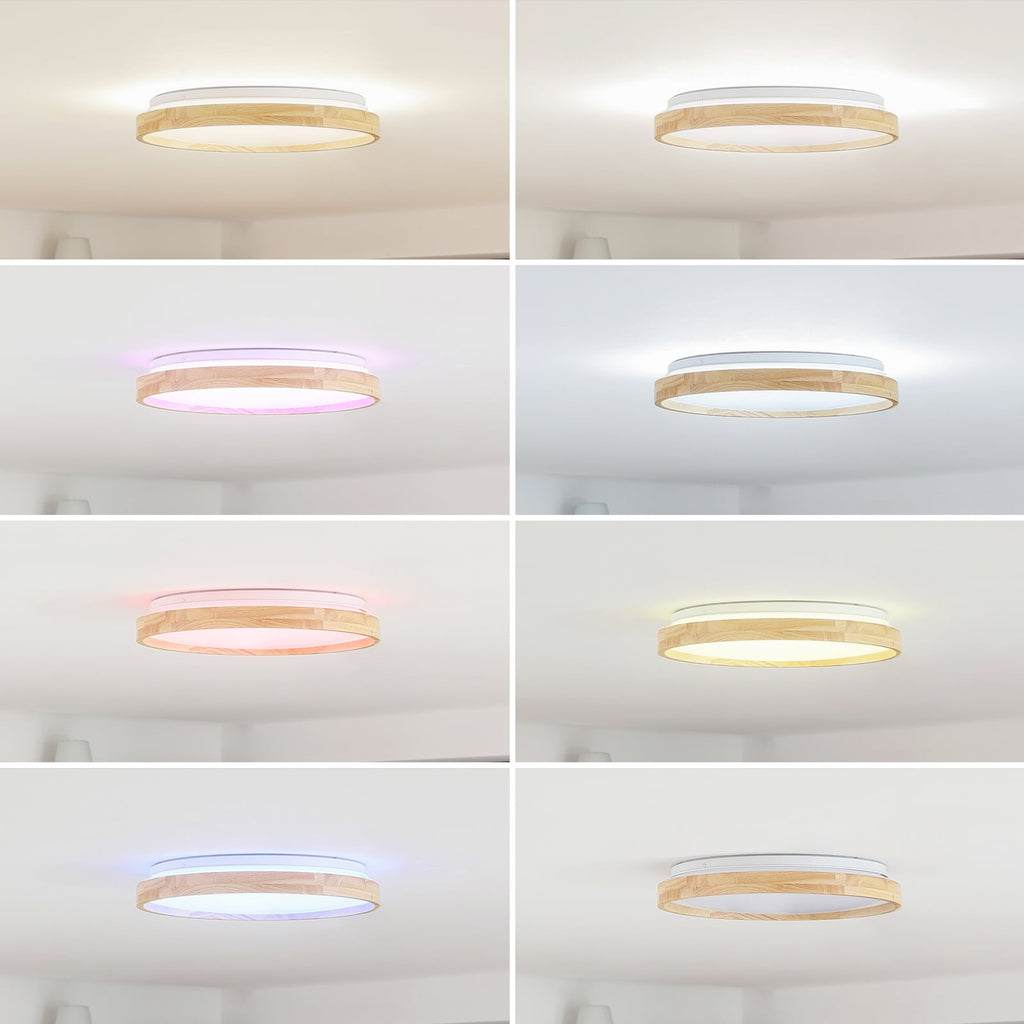 LED taklampe Mirren smart RGB tre dimbar med fjernkontroll