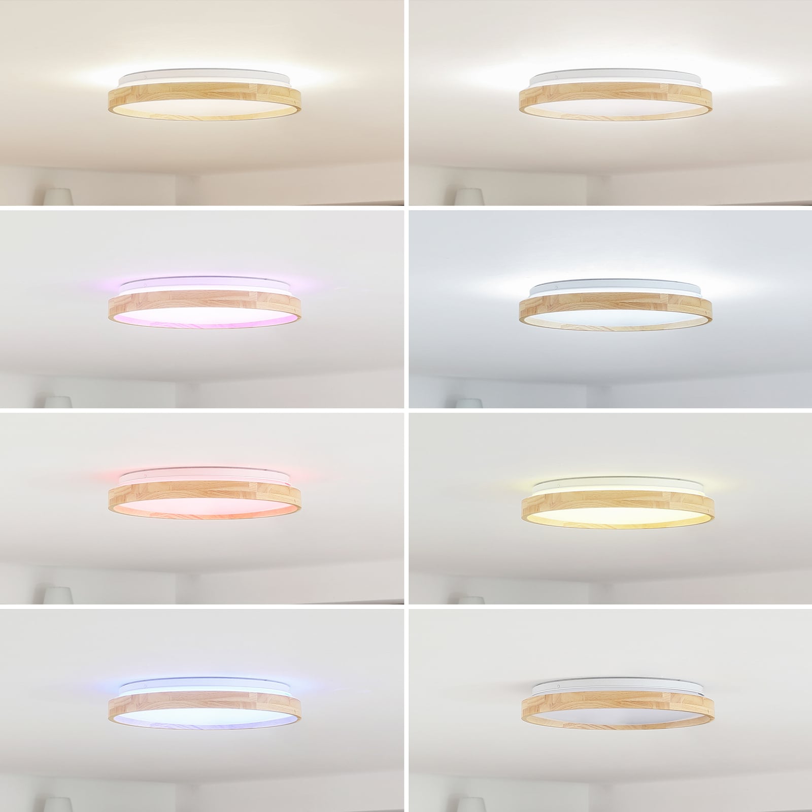 LED taklampe Mirren smart RGB tre dimbar med fjernkontroll