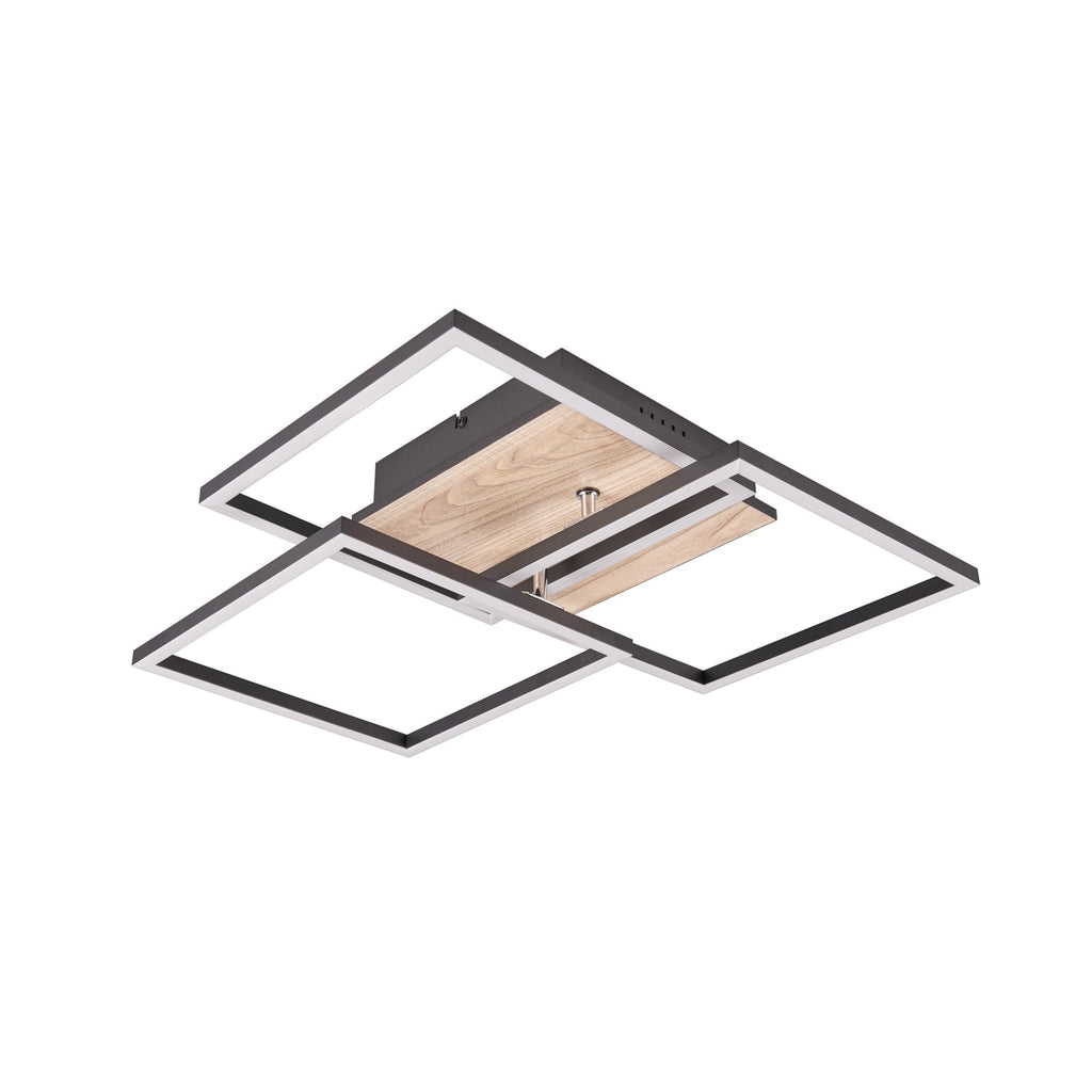LED taklampe Mobile 3-lys tre/svart med fjernkontroll CCT bakside