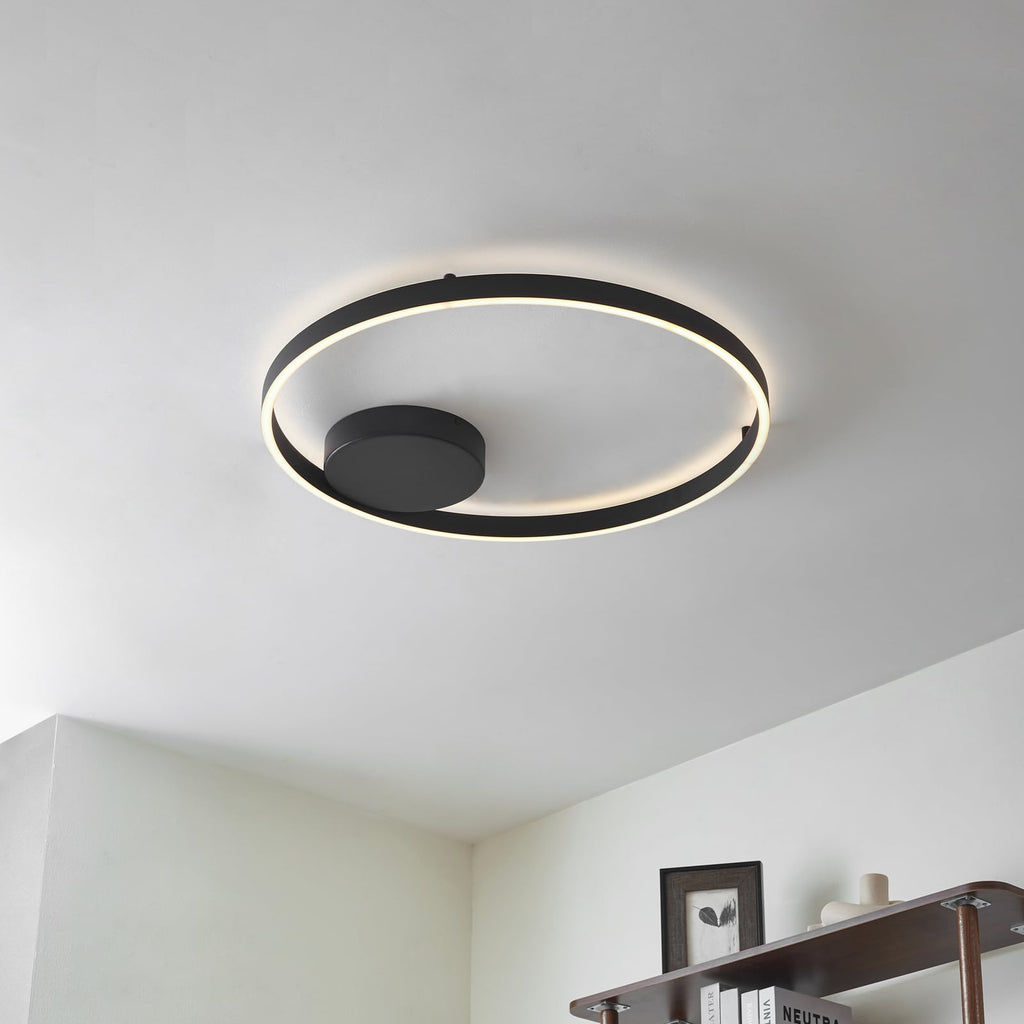 LED taklampe Moise smart dimbar CCT Ø60 cm svart bakside