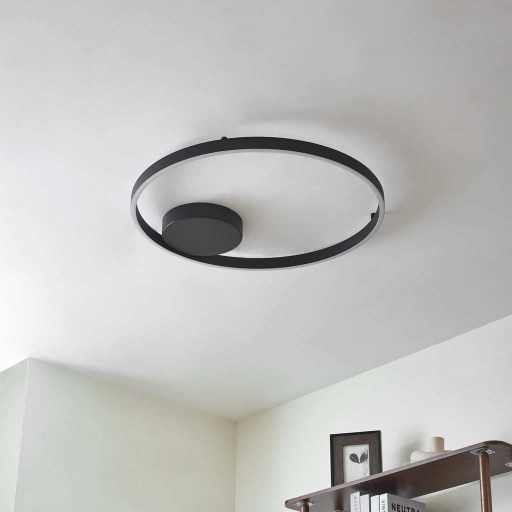LED taklampe Moise smart dimbar CCT Ø60 cm svart detalj