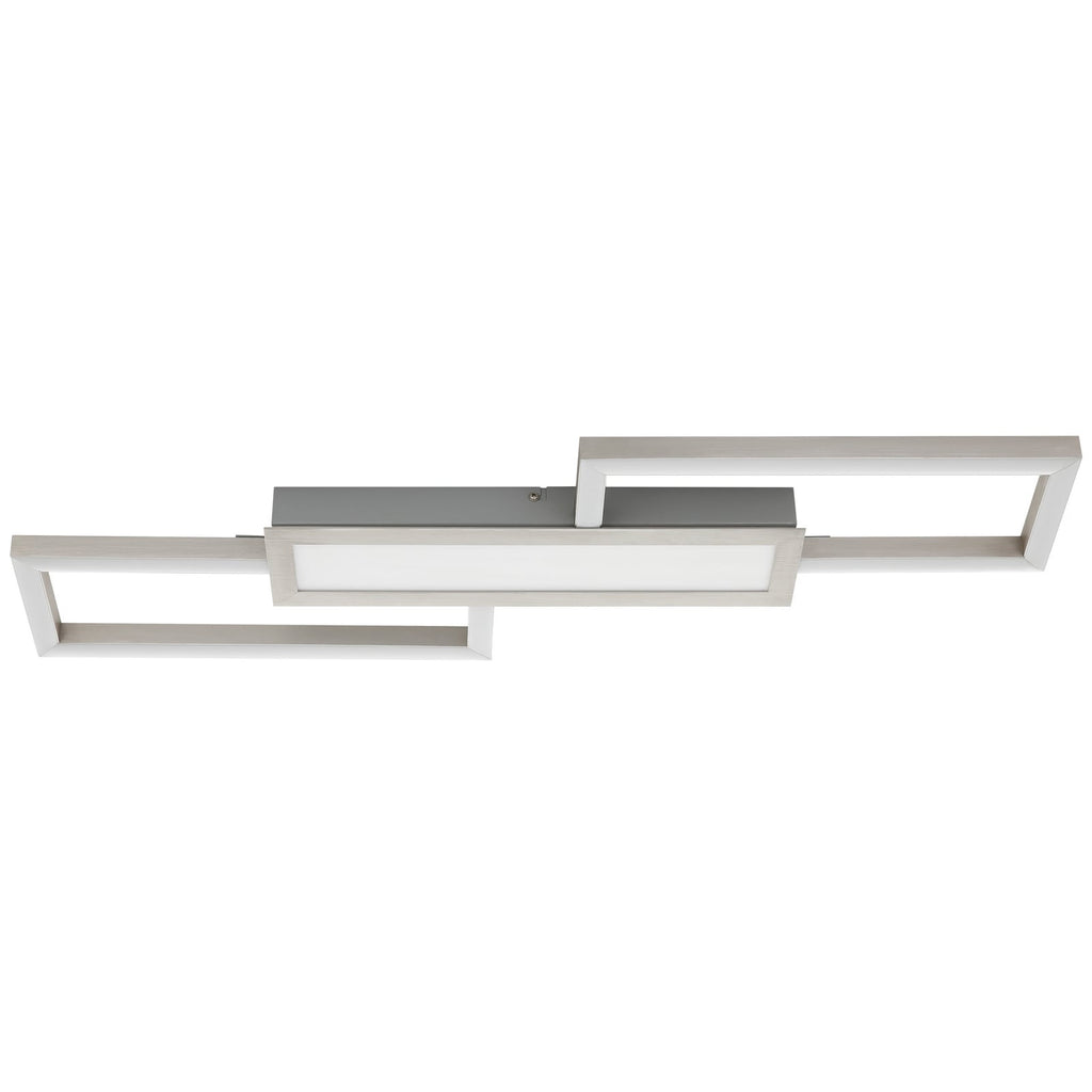 LED taklampe Monirote matt nikkel fjernkontroll