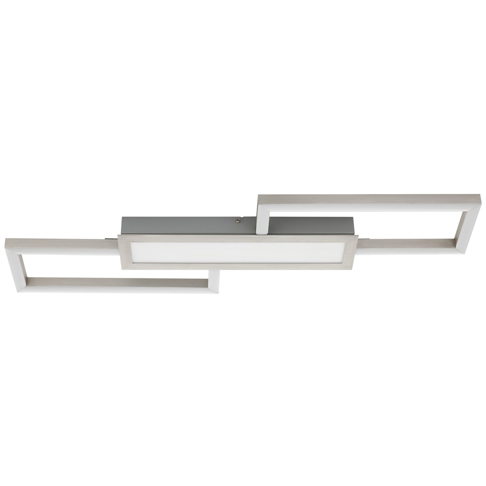 LED taklampe Monirote matt nikkel fjernkontroll