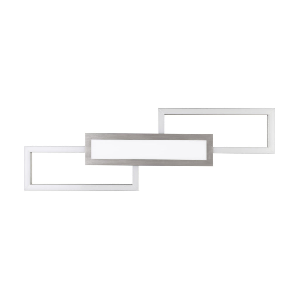 LED taklampe Monirote matt nikkel sideprofil