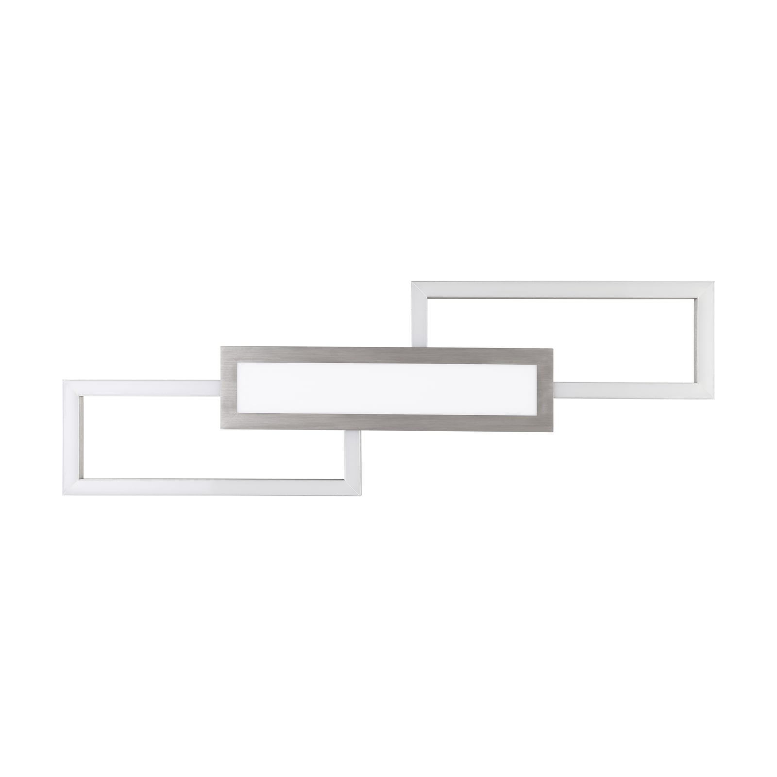 LED taklampe Monirote matt nikkel sideprofil