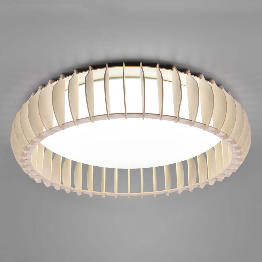 LED taklampe Monte tre/hvit Ø60 cm forfra